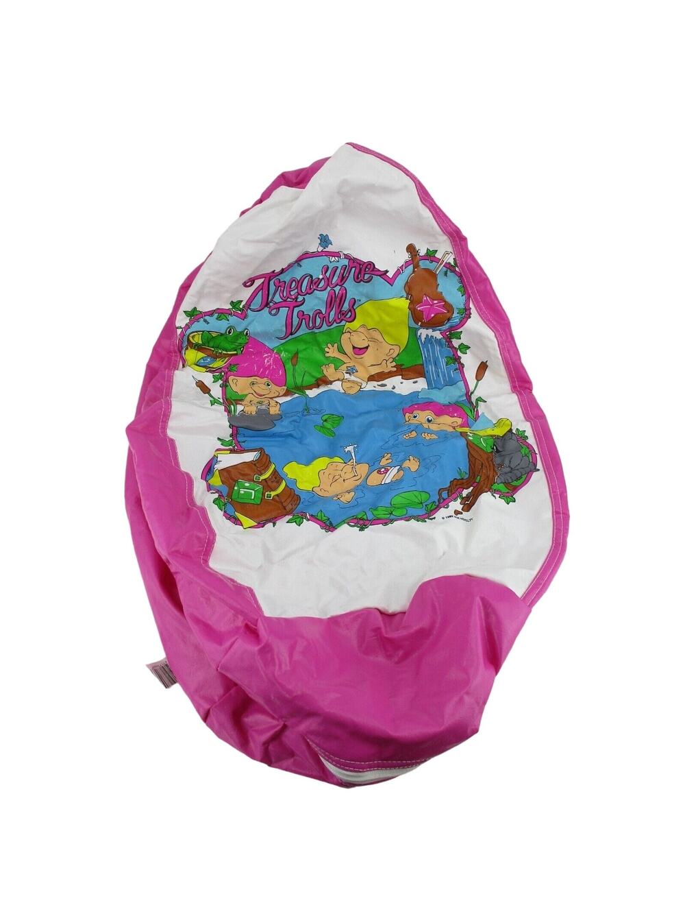Treasure Trolls Bean Bag Chair Ace Novelty Vintage 1992 Pink and White